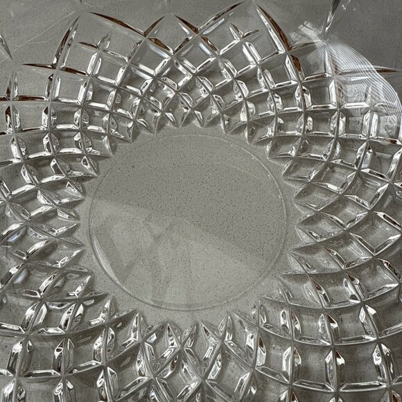 Royal Crystal Rock RCR 9" Opera Bowl 24% Italian Lead Crystal Glass Gold Trim - Picture 5 of 8